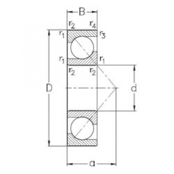 NKE 7304-BECB-TVP Angular Contact Ball Bearings 20 mm x 52 mm x 15 mm 