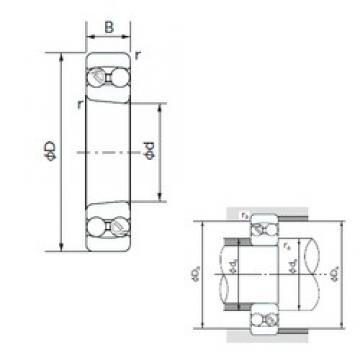 NACHI 1320K Self-Aligning Ball Bearings 100 mm x 215 mm x 47 mm 