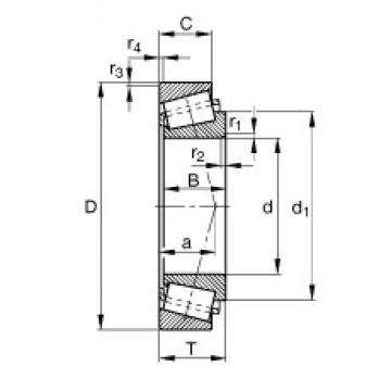 FAG KLM300849-LM300811 Tapered Roller Bearings 40,987 mm x 67,975 mm x 18 mm 