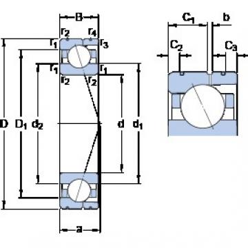 SKF 7011 CD/P4AL Angular Contact Ball Bearings 55 mm x 90 mm x 18 mm 