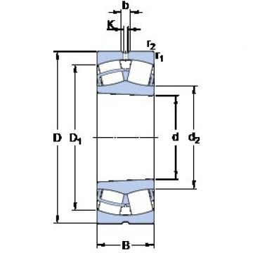 SKF 23036 CCK/W33 Spherical Roller Bearings 180 mm x 280 mm x 74 mm 