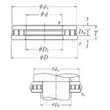 NSK 220TMP12 Thrust Roller Bearings