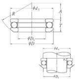 NSK 53432X Thrust Ball Bearings