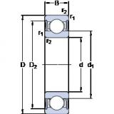 SKF 61916-2RS1 Deep Groove Ball Bearings 80 mm x 110 mm x 16 mm 