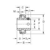 Timken GYE20KRRB SGT Deep Groove Ball Bearings 20 mm x 47 mm x 30,96 mm 