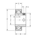 Timken YAE55RR Deep Groove Ball Bearings 55 mm x 100 mm x 46,6 mm 